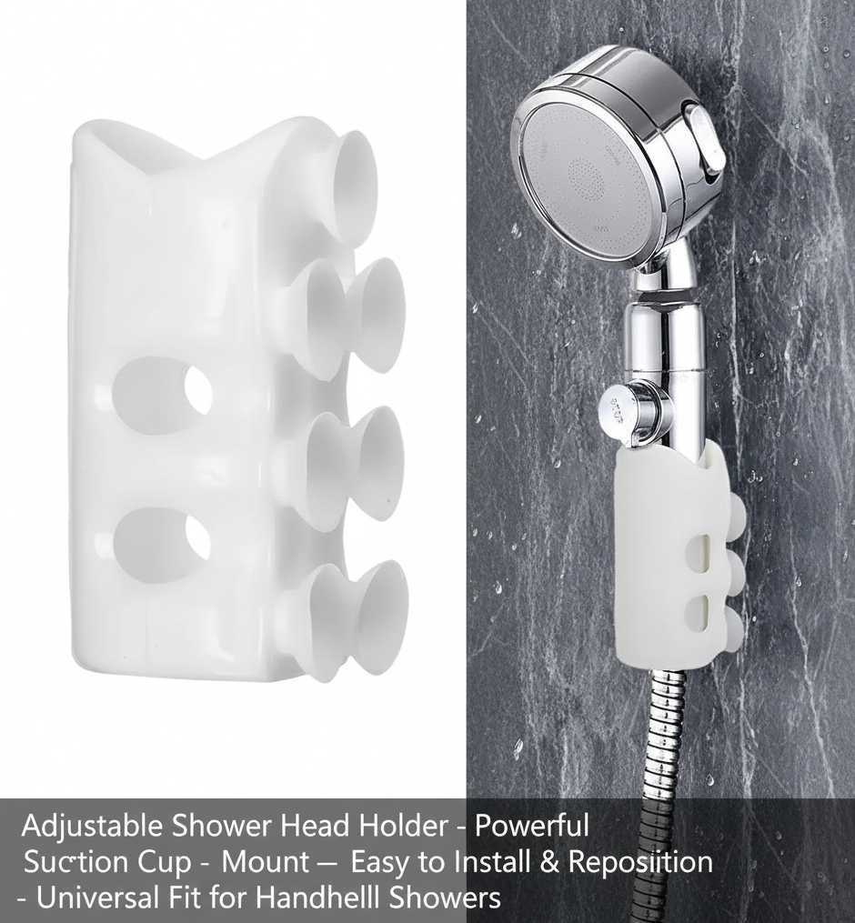 Heavy Duty Silicone Shower Suction Handle – Drill-Free Safety Grip